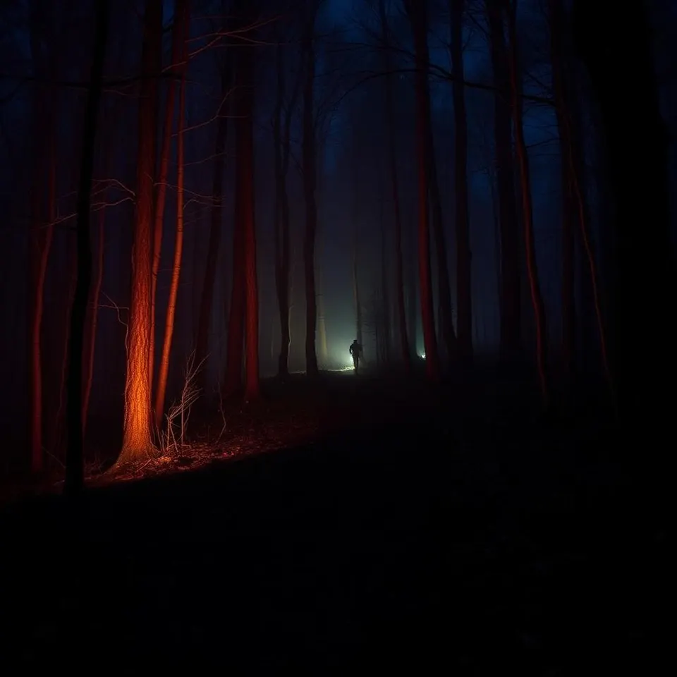 Sortie trail nocturne en forêt avec frontale, préparation SaintéLyon depuis les Vosges