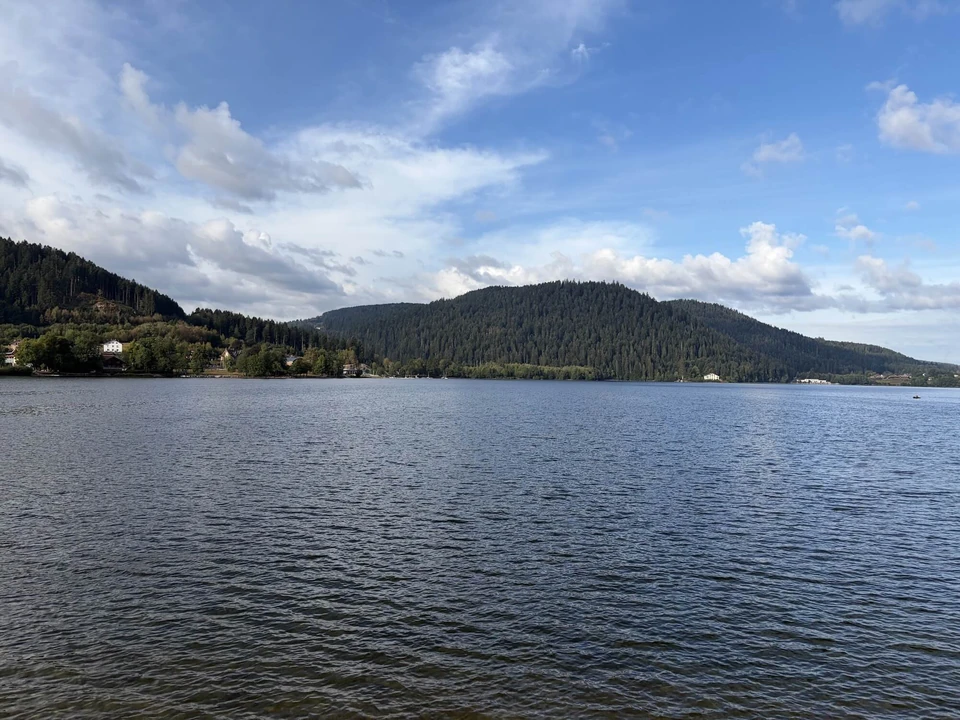 Le lac de Gérardmer et les versants boisés des Vosges