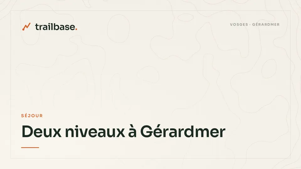 Visuel Trailbase à fond topographique, catégorie Séjour : Deux niveaux à Gérardmer : préparer votre séjour trail en duo