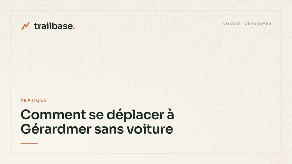 Visuel Trailbase à fond topographique, catégorie Pratique : Comment se déplacer à Gérardmer sans voiture ?